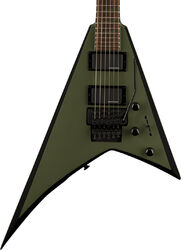 Metalen elektrische gitaar Jackson X Rhoads RRX24 - Matte army drab with black bevels