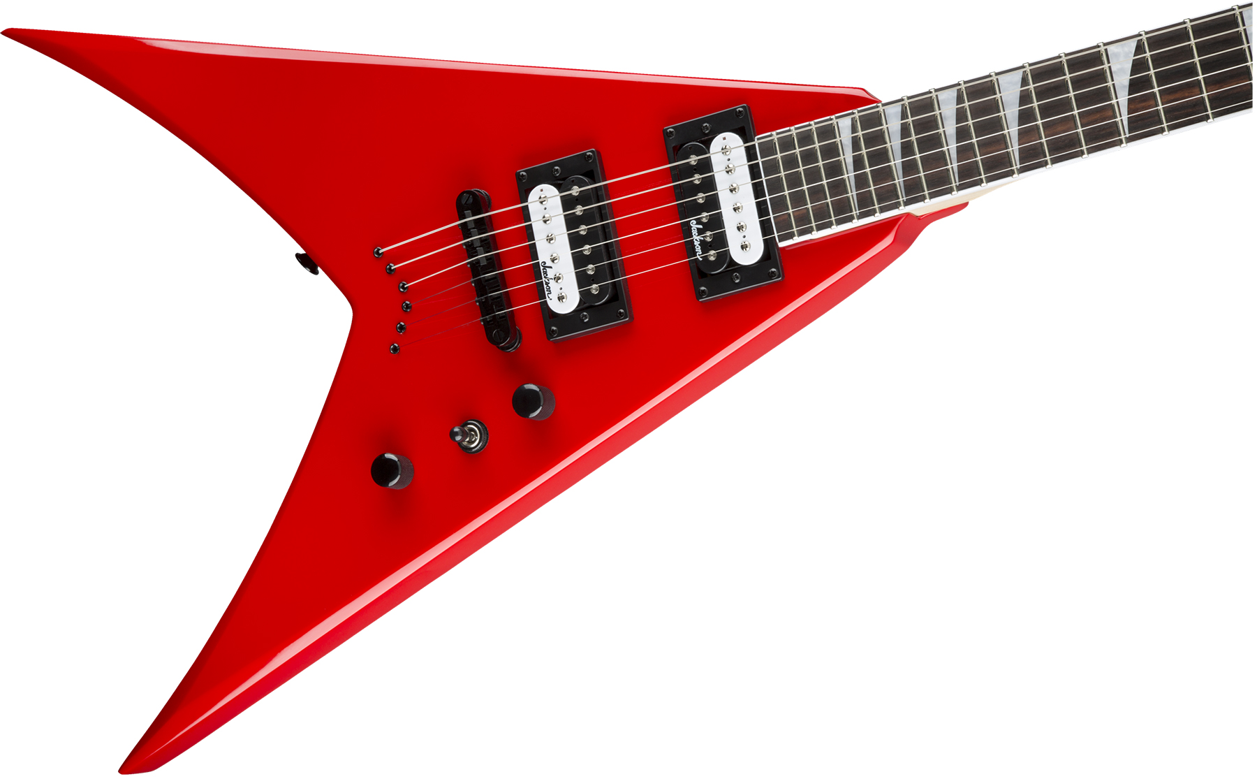 Jackson King V Js32t 2h Ht Ama - Ferrari Red - Metalen elektrische gitaar - Variation 2