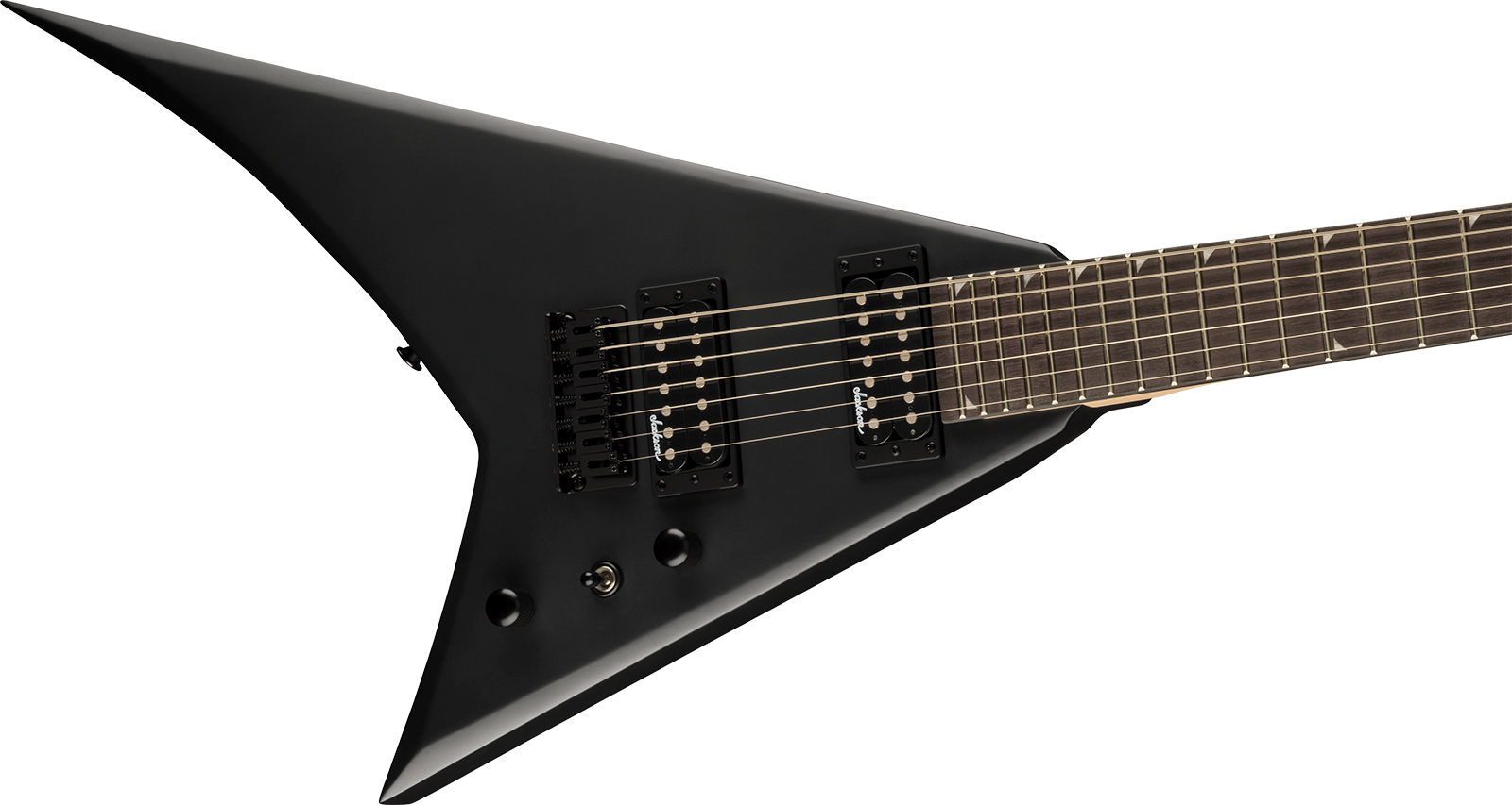 Jackson Rhoads Js22-7 Rr 7c Baryton 2h Fr Ama - Satin Black - Bariton elektrische gitaar - Variation 2