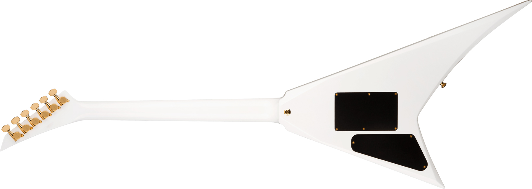Jackson Rhoads Rr24 Hs Concept Hst Seymour Duncan Fr Eb - White With Black Pinstripes - Metalen elektrische gitaar - Variation 1