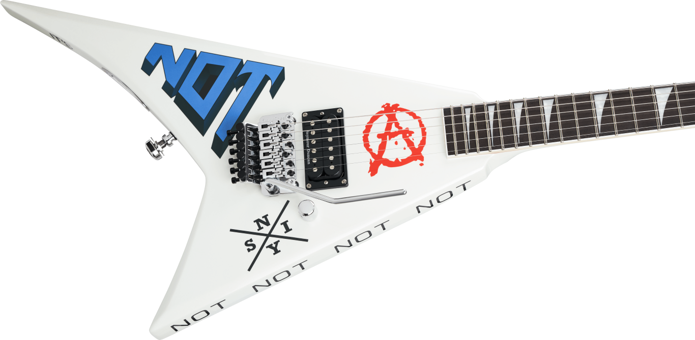 Jackson Rr-22 Legend Series Rhoads Scott Ian Signature Ltd Edition Fr 1h Eb - Pearl White - Metal elektrische gitaar - Variation 3