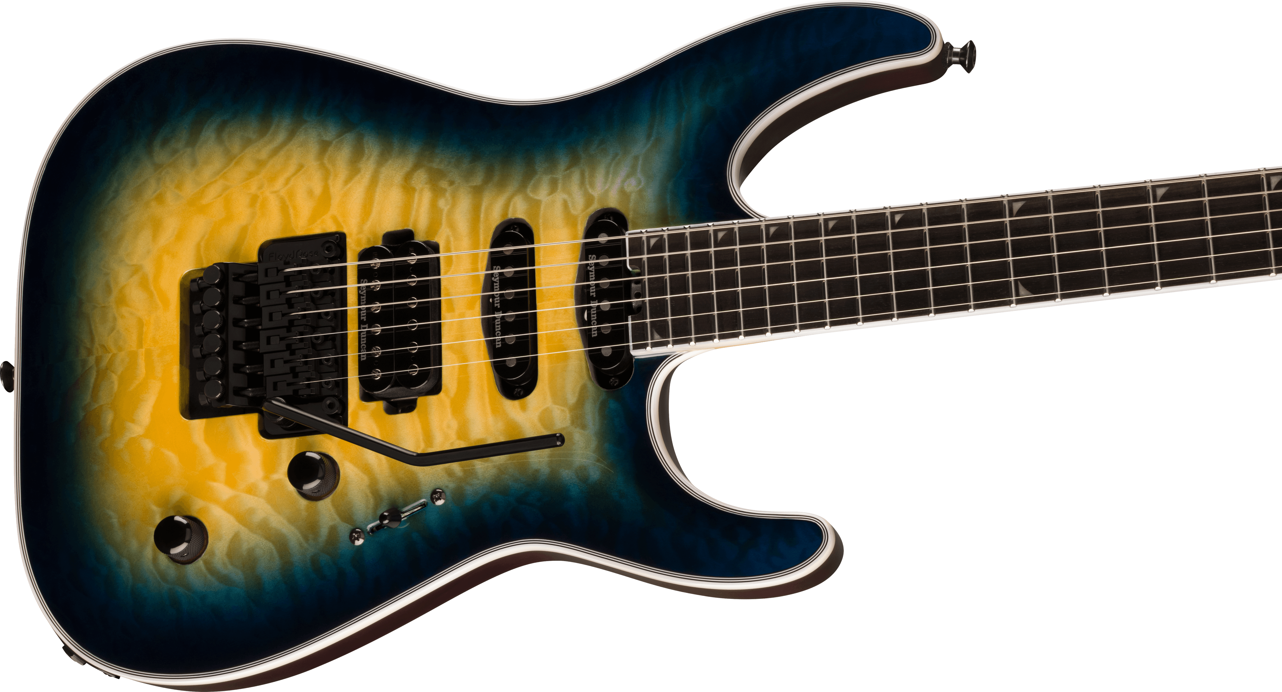 Jackson Soloist Sla3q Pro Plus Hss Seymour Duncan Fr Eb - Amber Blue Burst - Elektrische gitaar in Str-vorm - Variation 3