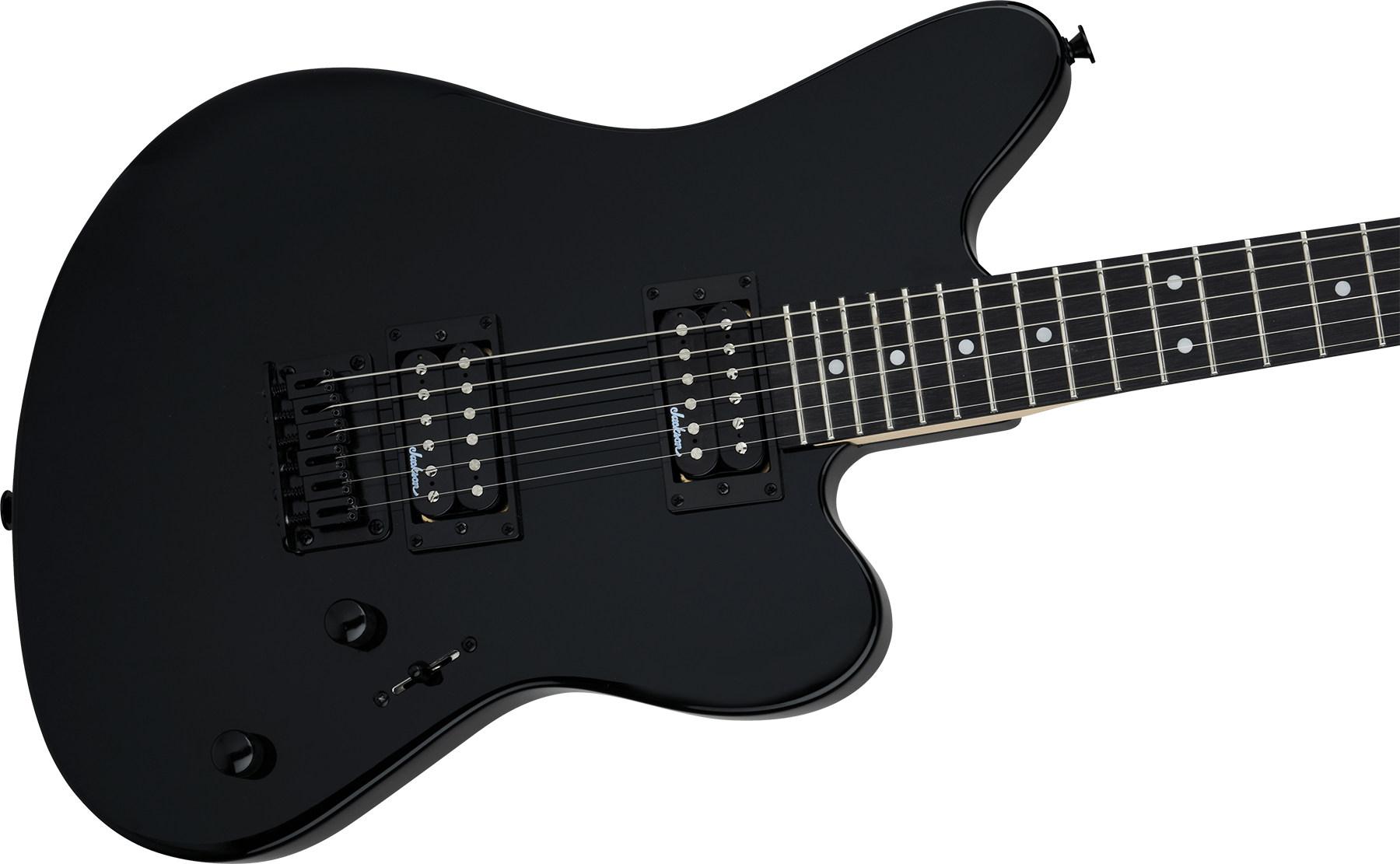 Jackson Surfcaster Js22 Ht 2h Ama - Gloss Black - Retro-rock elektrische gitaar - Variation 2