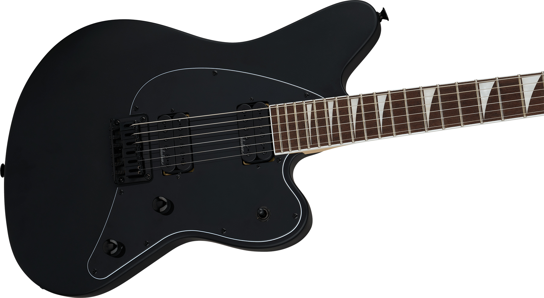 Jackson Surfcaster Sc Ht6 Ht 2h Lau - Satin Black - Retro-rock elektrische gitaar - Variation 2