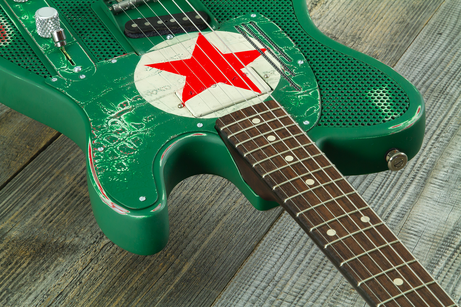 James Trussart Steelcaster Sh Ht Rw #26052 - Red Star Holey Gator Pickguard - Semi hollow elektriche gitaar - Variation 5