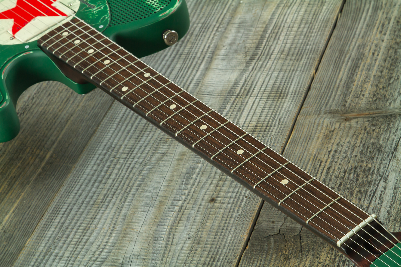 James Trussart Steelcaster Sh Ht Rw #26052 - Red Star Holey Gator Pickguard - Semi hollow elektriche gitaar - Variation 6