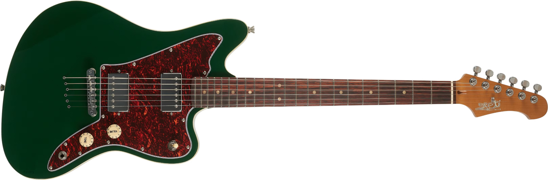 Jet Guitars Jj350 Gr 2h Ht Rw - Green - Retro-rock elektrische gitaar - Main picture