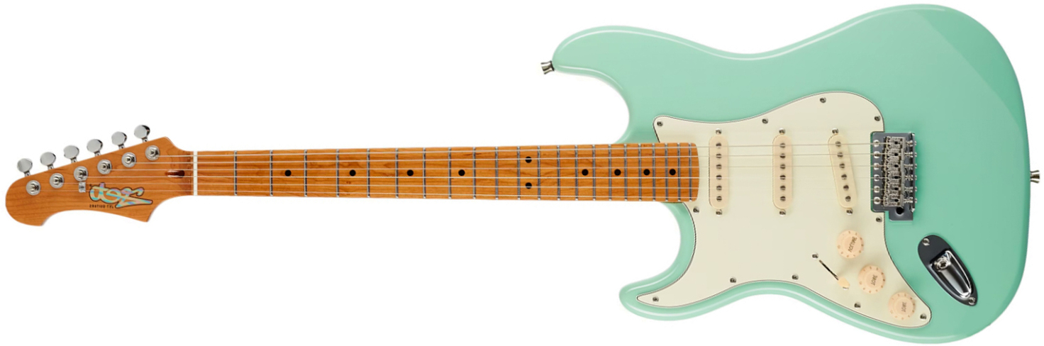 Jet Guitars Js300 Sfg Lh Gaucher  3s Trem Mn - Sea Foam Green - Elektrische gitaar in Strat vorm - Main picture