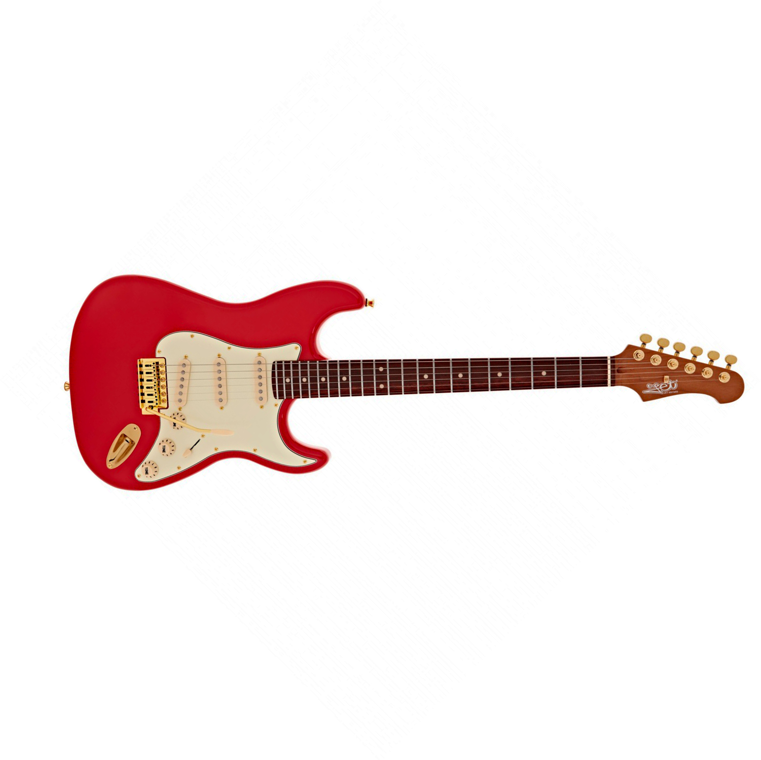 Jet Guitars Js380 Rd G 3s Trem Rw - Red - Elektrische gitaar in Strat vorm - Main picture