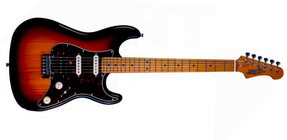 Jet Guitars Js400 Sb Hss Trem Mn - Sunburst - Elektrische gitaar in Strat vorm - Main picture
