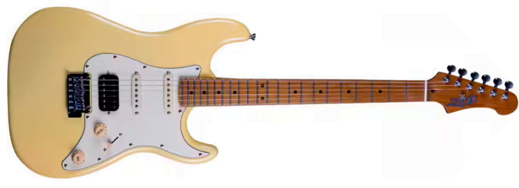 Jet Guitars Js400 Vyw Hss Trem Mn - Vintage Yellow - Elektrische gitaar in Strat vorm - Main picture