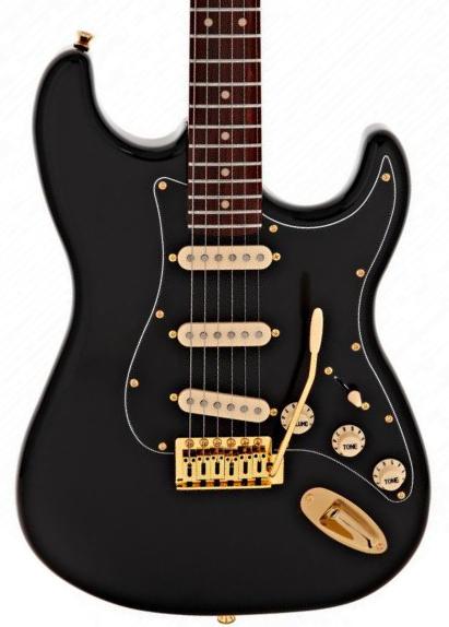Elektrische gitaar in strat vorm Jet guitars JS-380 BK G - Black