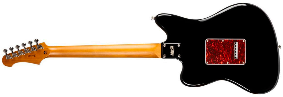 Jet Guitars Jj300 P90 Bk 2s Ht Mn - Black - Retro-rock elektrische gitaar - Variation 1