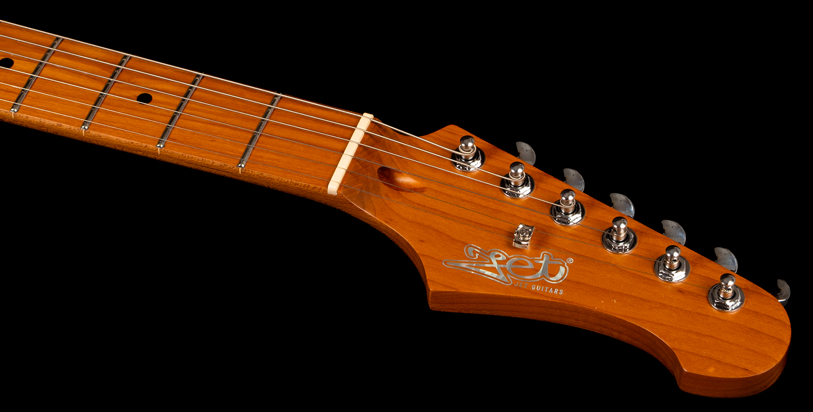 Jet Guitars Jj300 P90 Ow 2s Ht Mn - Sea Green - Retro-rock elektrische gitaar - Variation 3