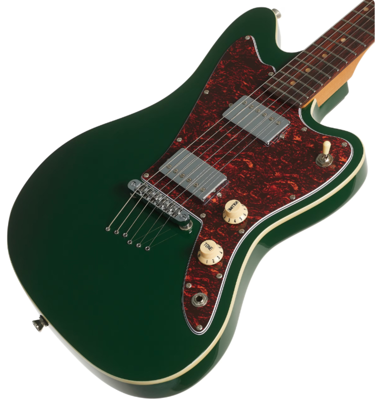 Jet Guitars Jj350 Gr 2h Ht Rw - Green - Retro-rock elektrische gitaar - Variation 2