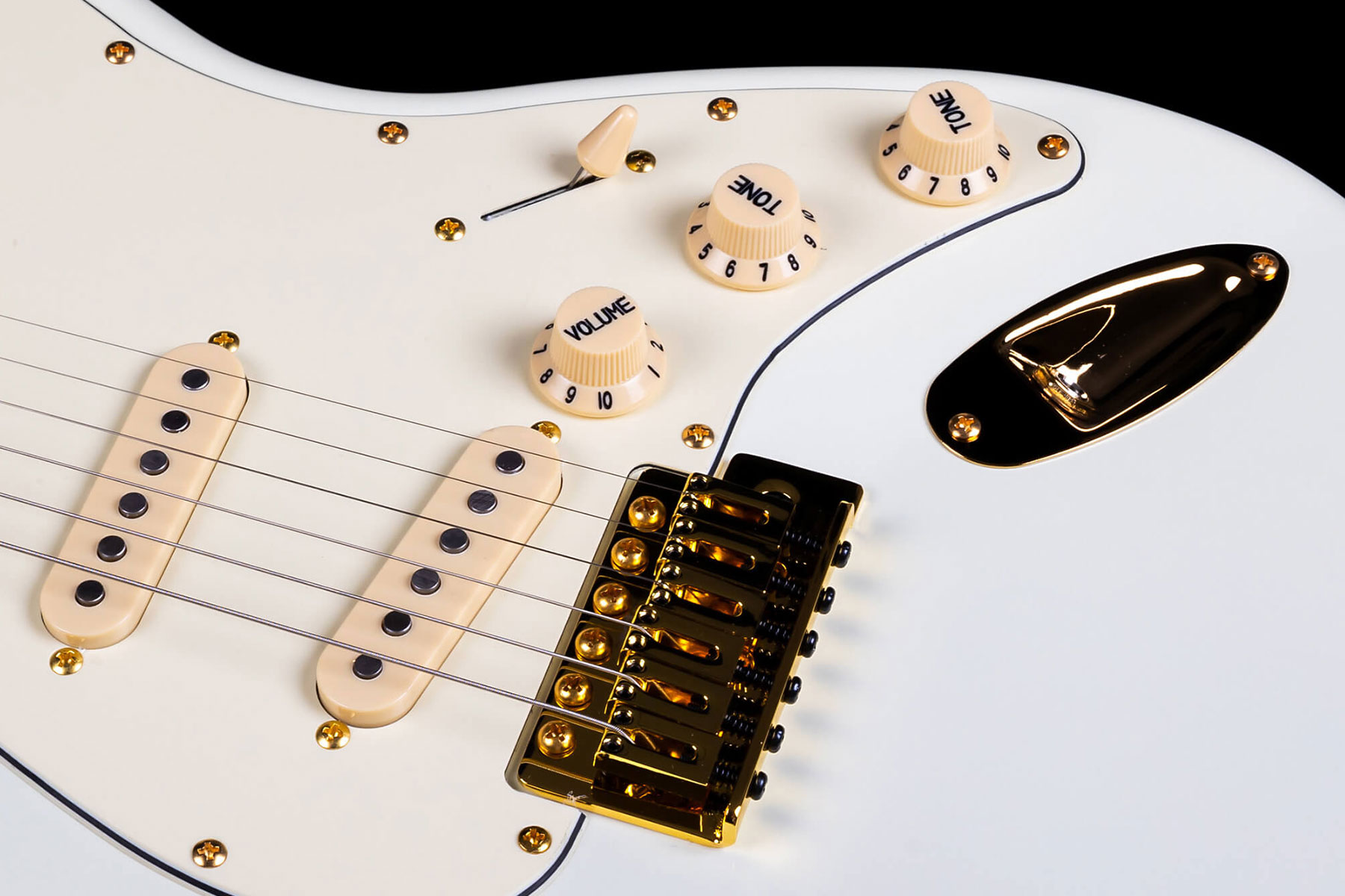 Jet Guitars Js-380 Ow G 3s Trem Rw - Olympic White - Elektrische gitaar in Str-vorm - Variation 3