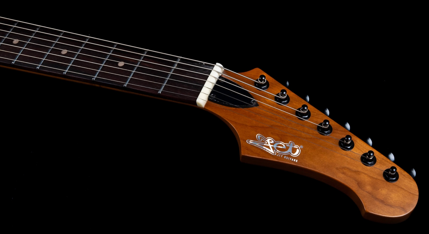 Jet Guitars Js407 Mbk 7c Baryton 2h Ht Rw - Matt Black - Bariton elektrische gitaar - Variation 4