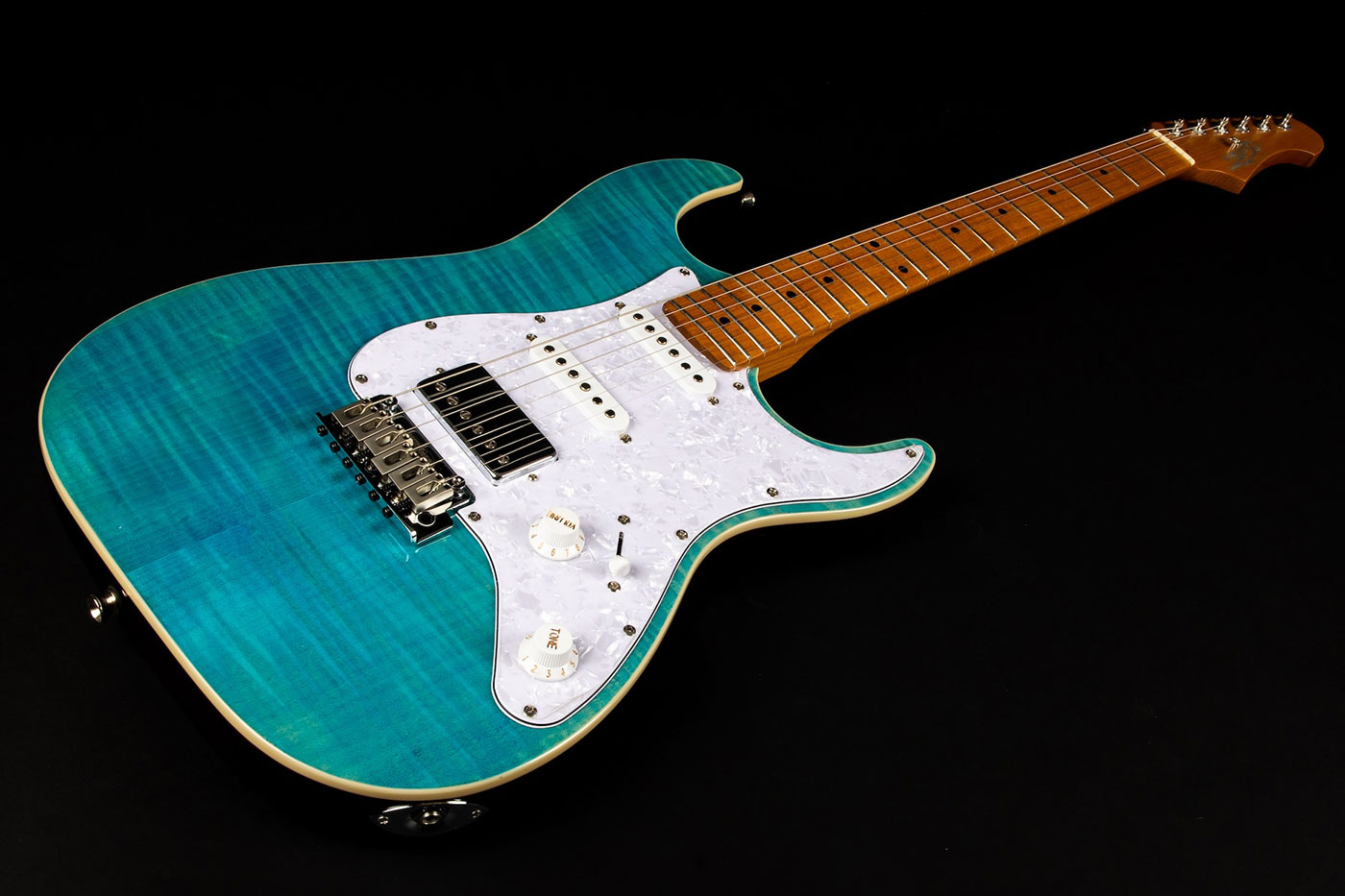 Jet Guitars Js450 Obl Hss Trem Mn - Ocean Blue - Elektrische gitaar in Str-vorm - Variation 2