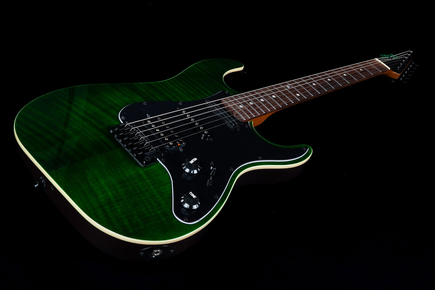 Jet Guitars Js450 Tgr Hss Trem Rw - Transparent Green - Elektrische gitaar in Str-vorm - Variation 2