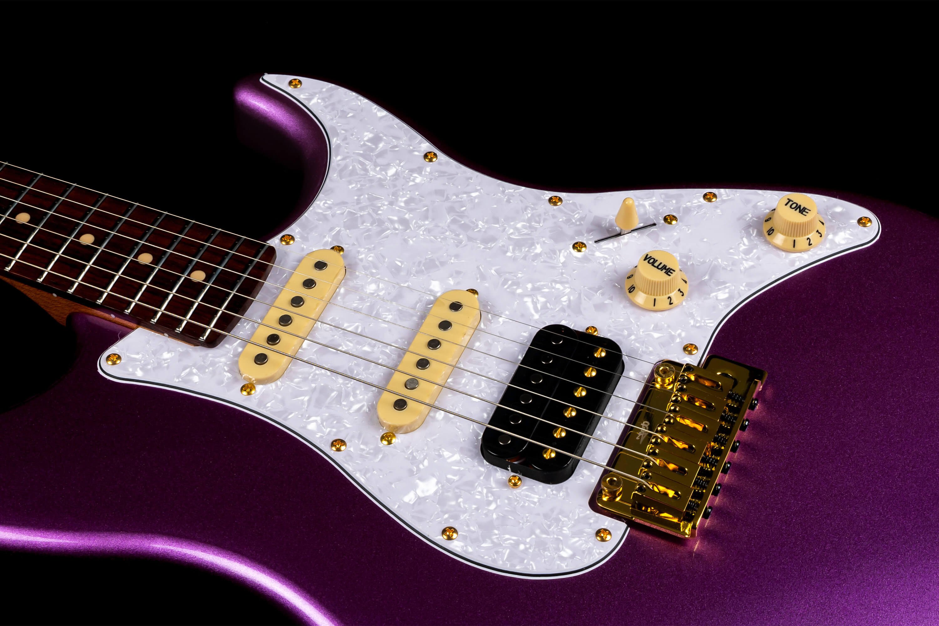 Jet Guitars Js480 Vi G Hss Trem Rw - Violet - Elektrische gitaar in Str-vorm - Variation 3