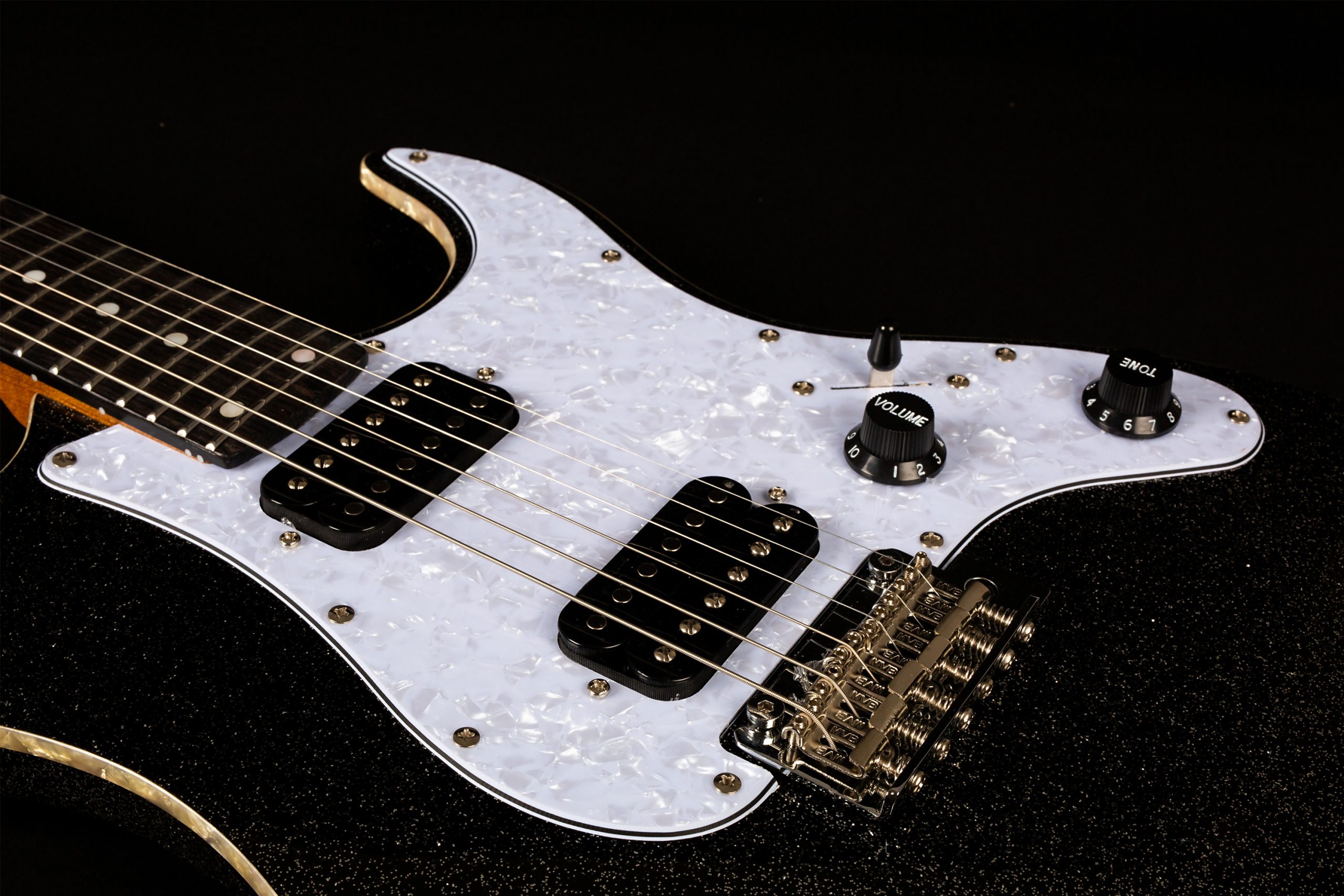 Jet Guitars Js500 Bls 2h Trem Eb - Black Sparkle - Elektrische gitaar in Str-vorm - Variation 3