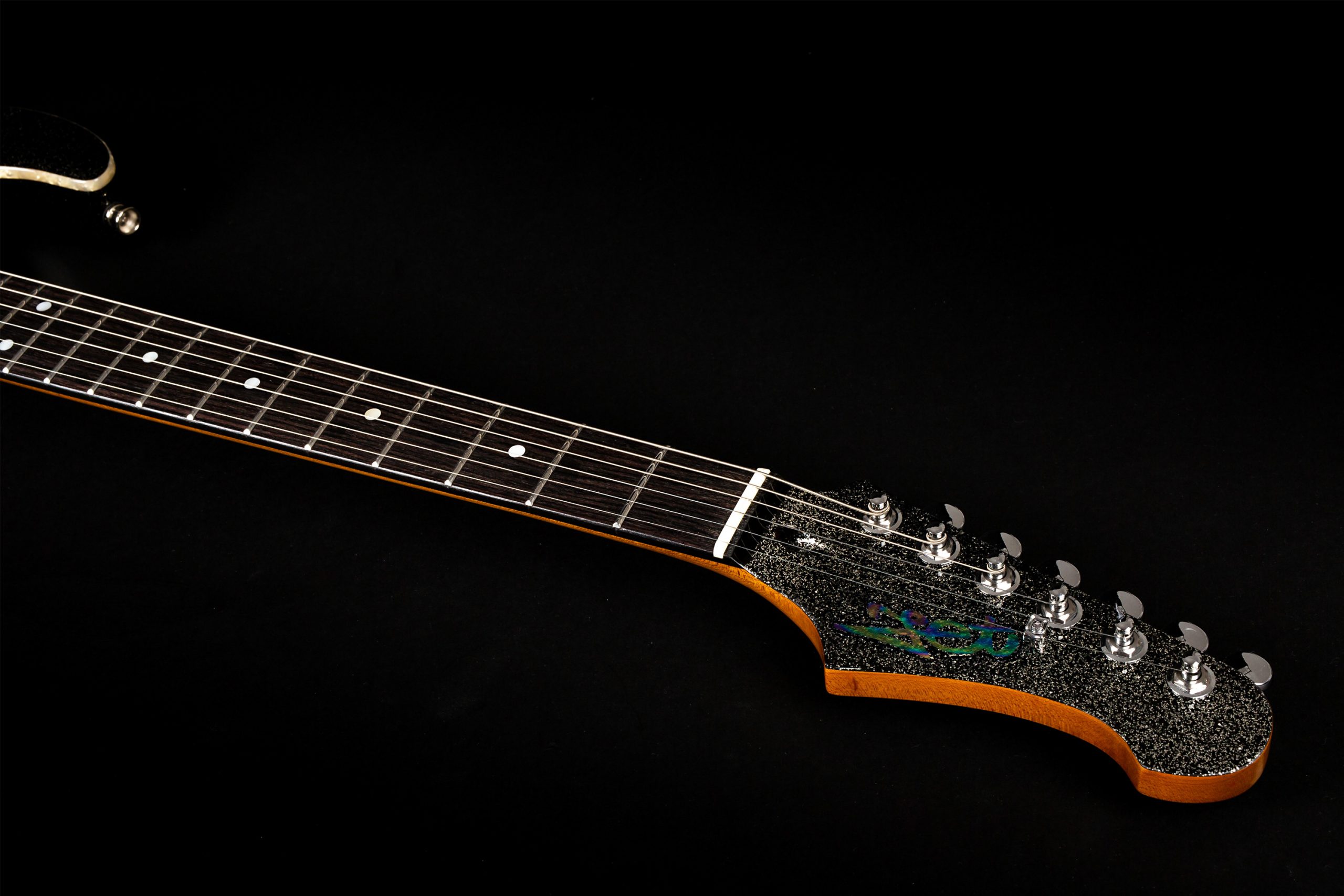 Jet Guitars Js500 Bls 2h Trem Eb - Black Sparkle - Elektrische gitaar in Str-vorm - Variation 4