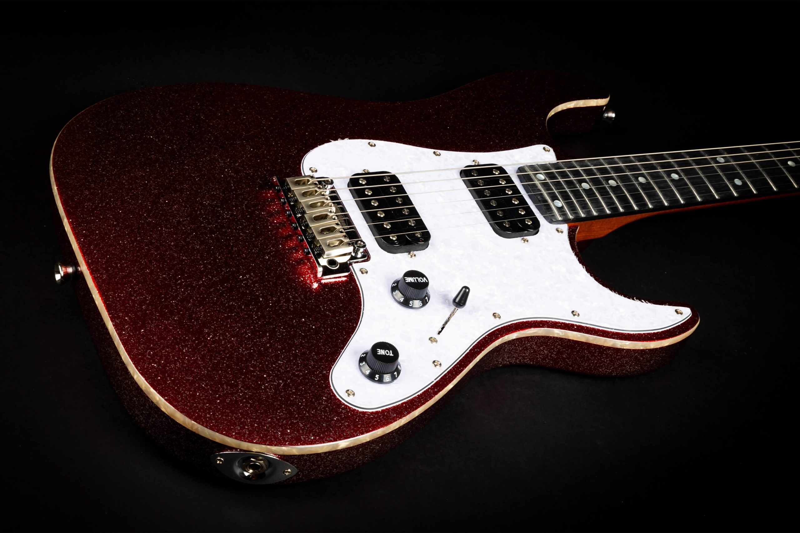 Jet Guitars Js500 Rds 2h Trem Eb - Red Sparkle - Elektrische gitaar in Str-vorm - Variation 2