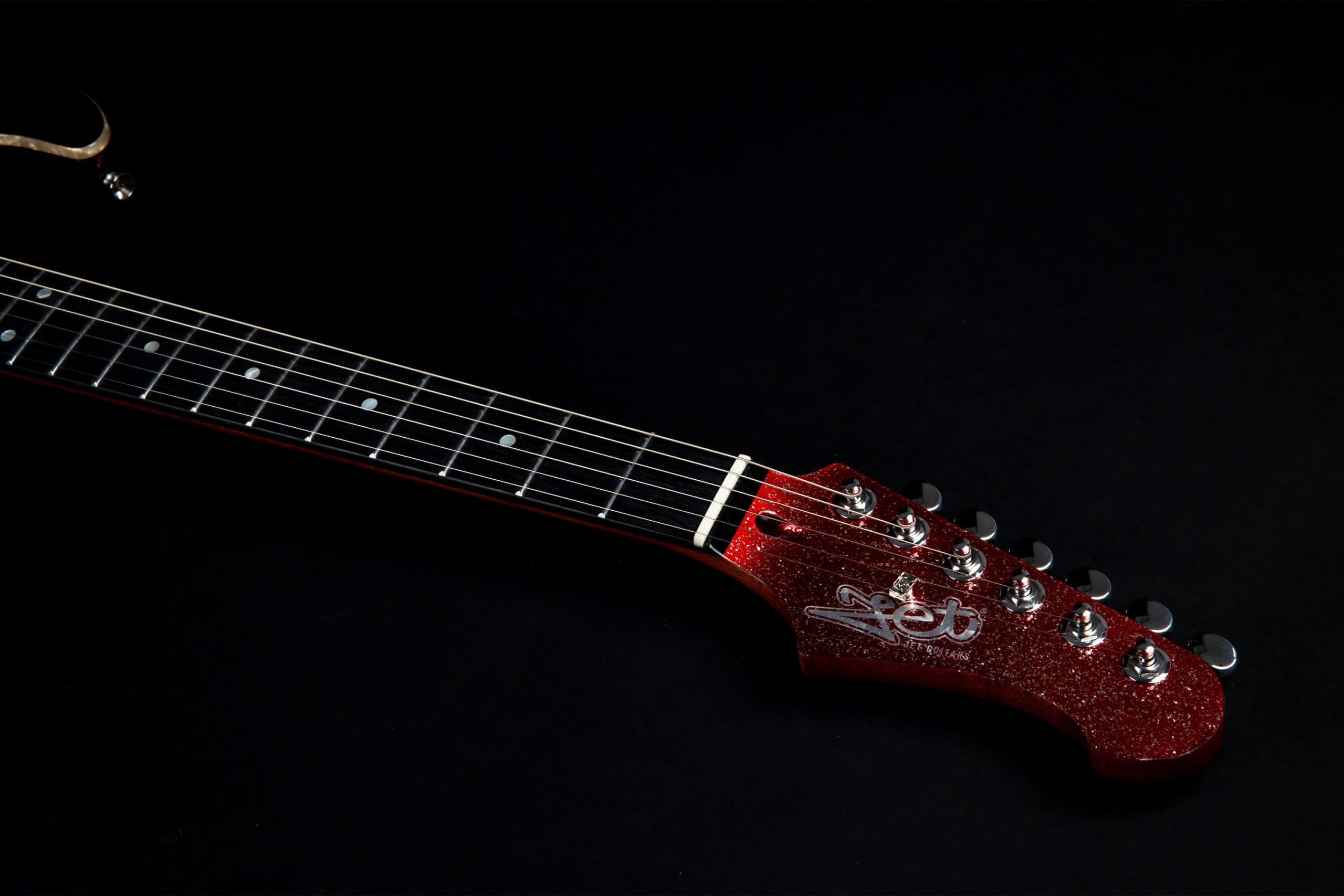 Jet Guitars Js500 Rds 2h Trem Eb - Red Sparkle - Elektrische gitaar in Str-vorm - Variation 4