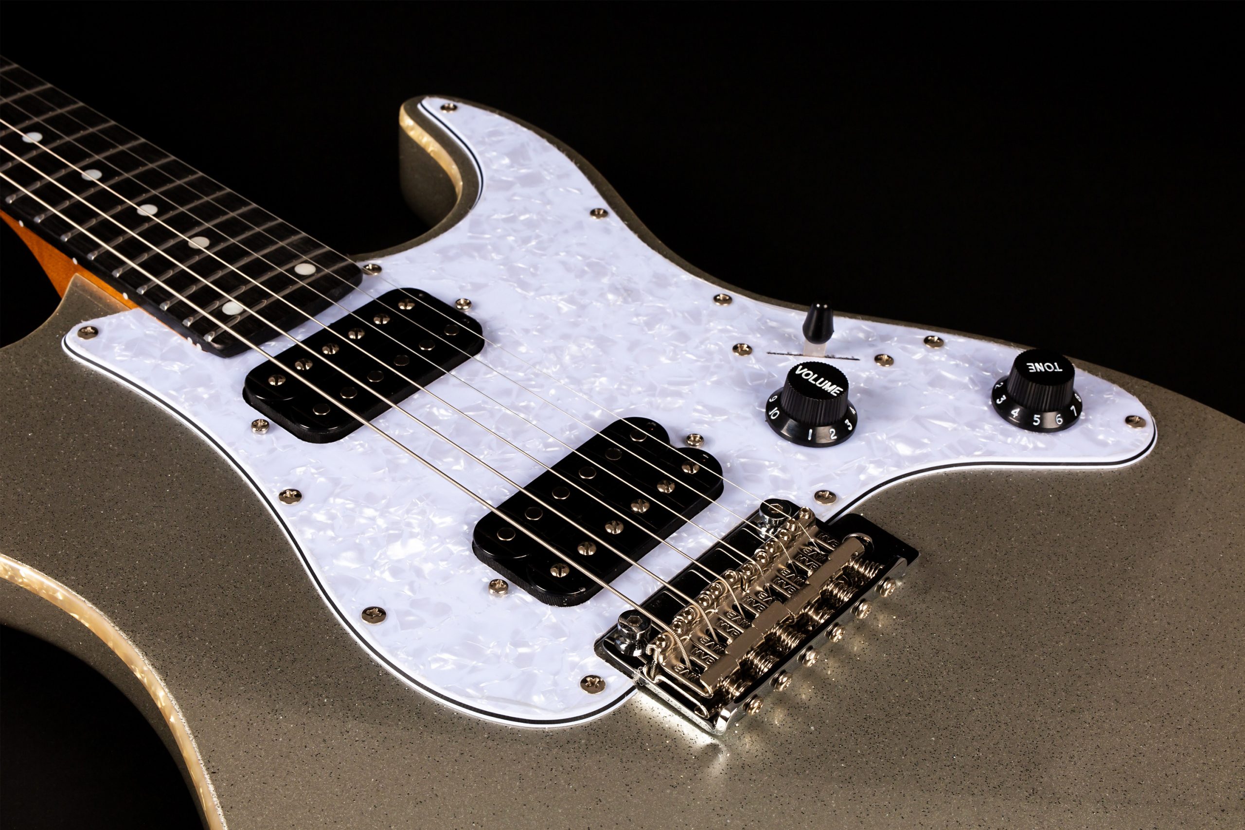 Jet Guitars Js500 Sls 2h Trem Eb - Silver Sparkle - Elektrische gitaar in Str-vorm - Variation 4