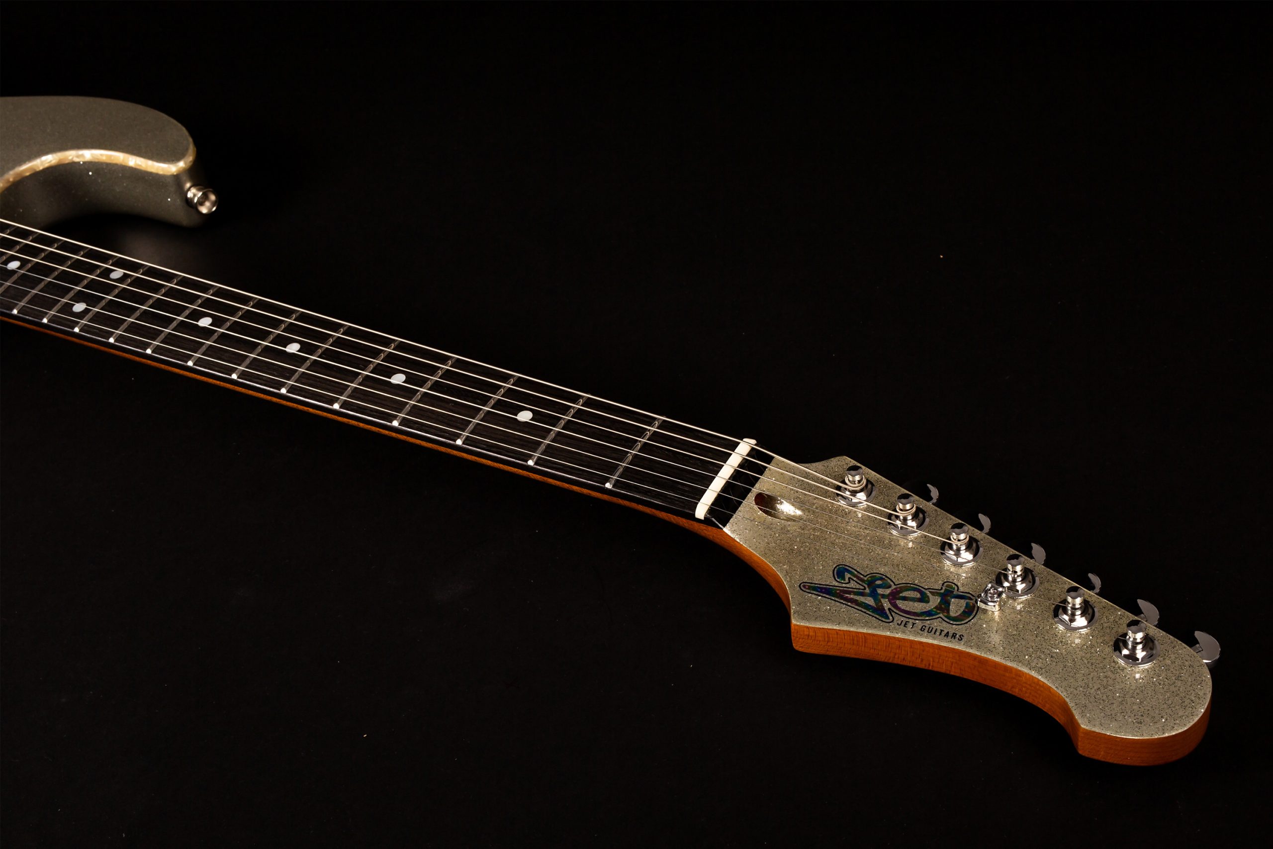 Jet Guitars Js500 Sls 2h Trem Eb - Silver Sparkle - Elektrische gitaar in Str-vorm - Variation 5