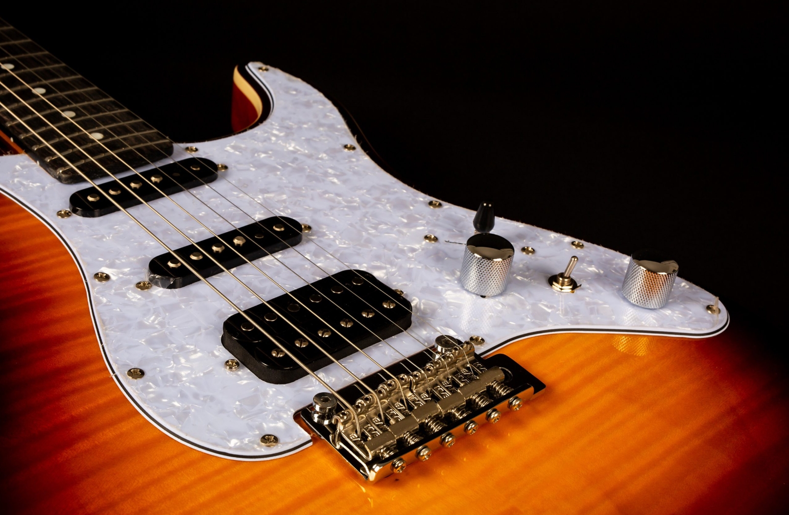 Jet Guitars Js600 Bs Trem Hss Eb - Sunburst - Elektrische gitaar in Strat vorm - Variation 3