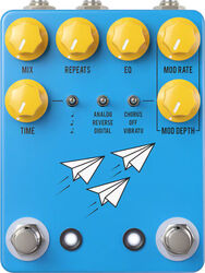 Reverb/delay/echo effect pedaal Jhs Flight Delay - Blue