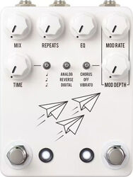 Reverb/delay/echo effect pedaal Jhs Flight Delay - White