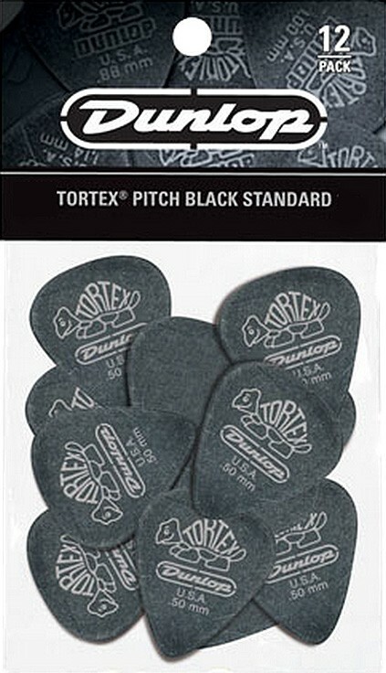 Jim Dunlop Tortex Pitch Black 488 12-set .88mm Black - Plectrum - Main picture