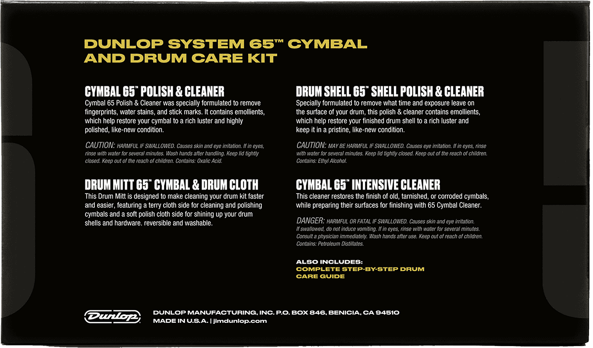 Jim Dunlop Cymbal And Drum Care Kit - Reinigingsmiddel voor drumstel - Variation 2