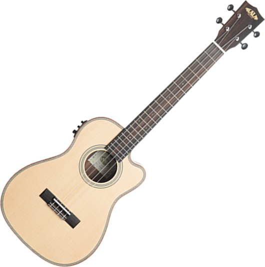 Kala Baritone Cutaway Electro Epicea Ebony Rw - Natural - Ukulele - Main picture