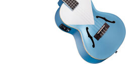 Ukulele Kala Lake Shore Blue Archtop Tenor Avec Etui - Blue