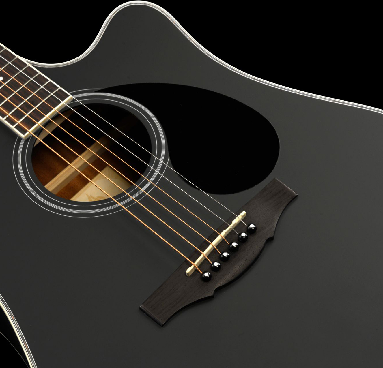 Kepma Edce-k10 Plytone Dreadnought Epicea Acajou Rw - Black Matte - Volksgitaar - Variation 2