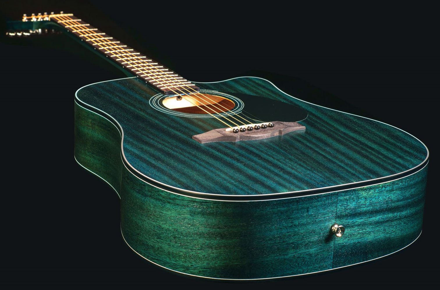 Kepma Edce-k10 Plytone Dreadnought Tout Acajou Rw - Blue Matte - Volksgitaar - Variation 2