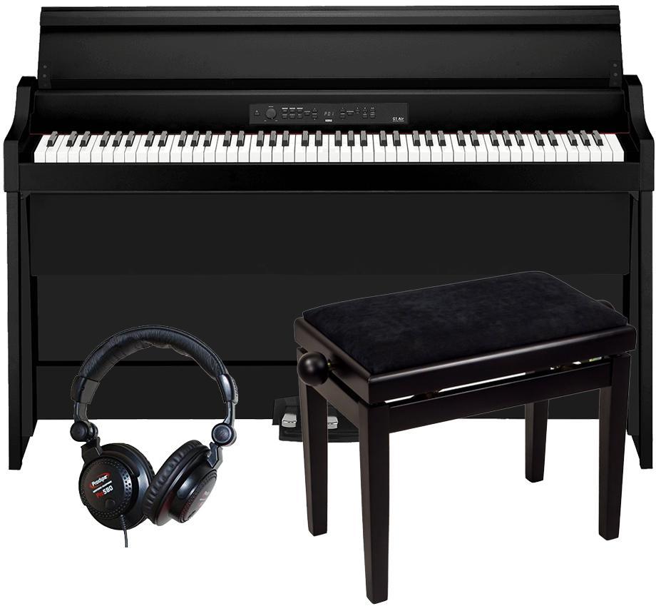Digitale piano met meubel Korg G1B AIR BK + X-TONE XB6160 NOIR + CASQUE PRO580