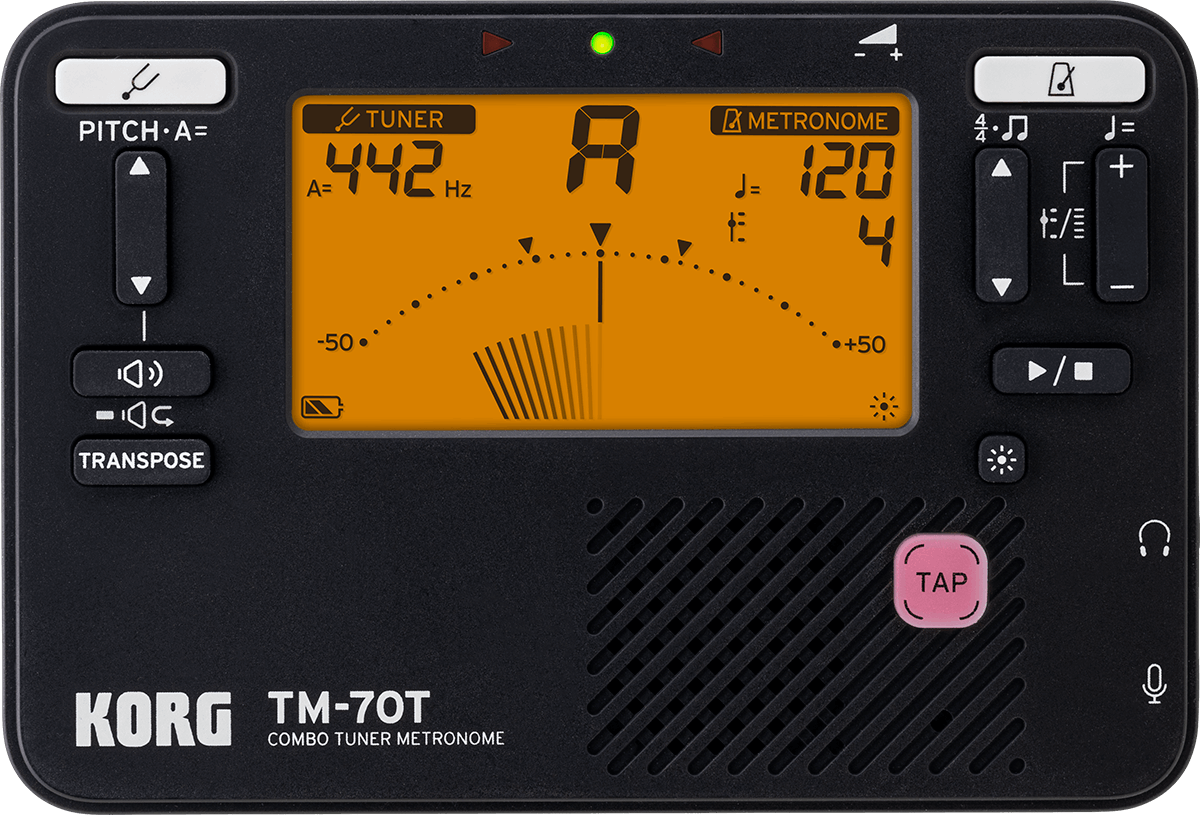 Korg Tm70t-bk + Micro Pince Cm400 Accordeur/metronome - Gitaarstemmer - Main picture