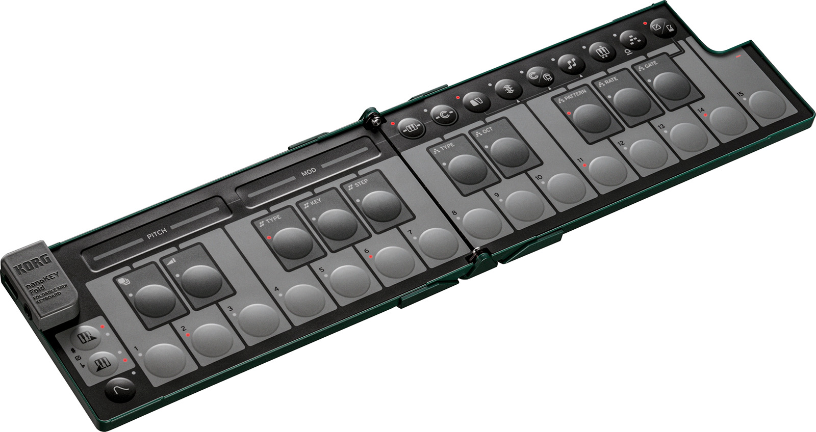 Korg Nanokey Fold Clavier Maitre Pliable - Alpine Green - Midi Controller - Variation 4