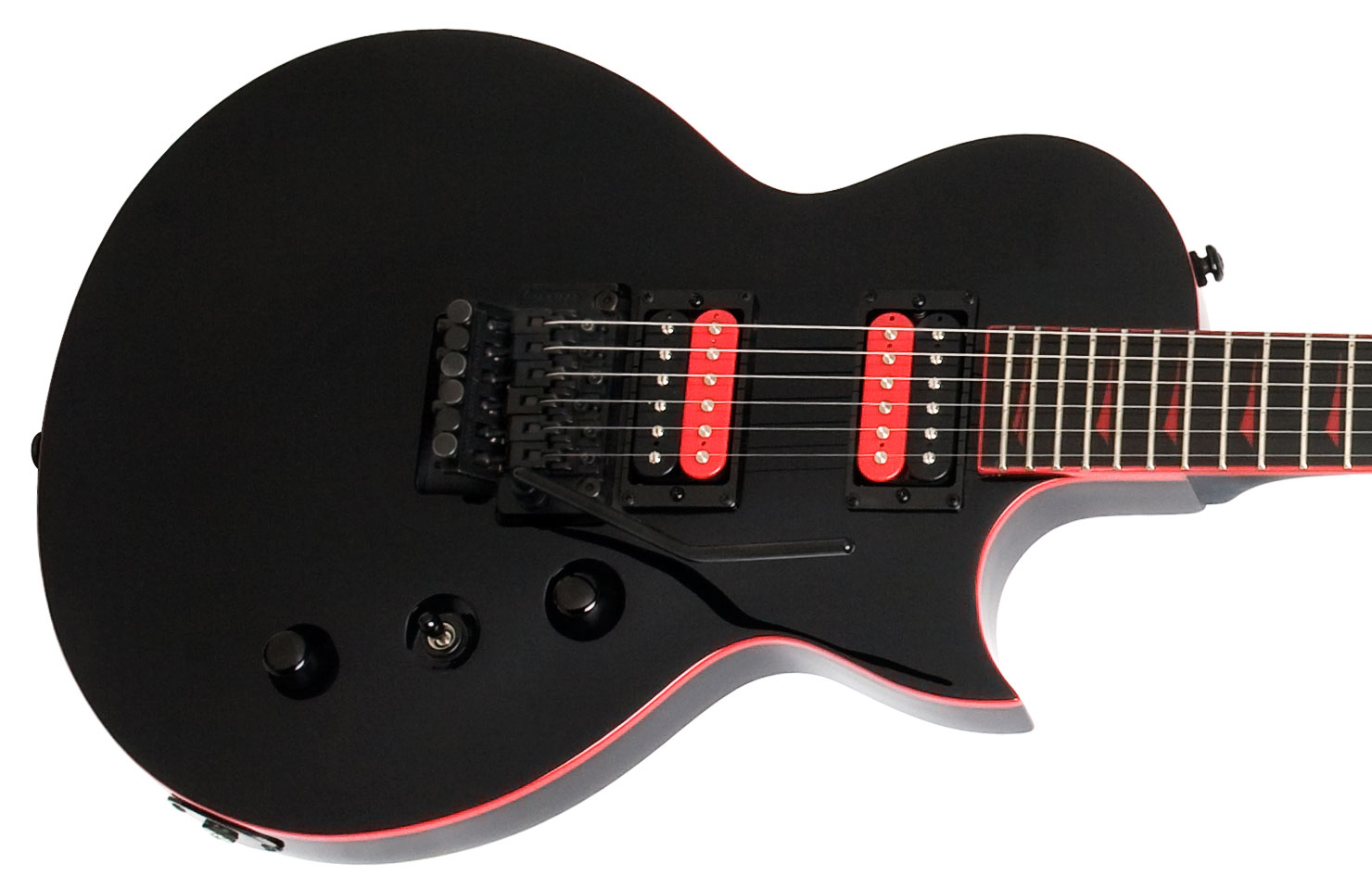 Kramer Assault 220 2h Fr Rw - Black Red Binding - Enkel gesneden elektrische gitaar - Variation 1