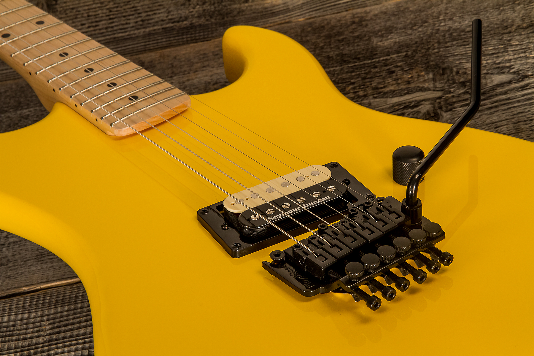 Kramer Baretta H Seymour Duncan Fr Mn - Bumblebee Yellow - Elektrische gitaar in Str-vorm - Variation 3