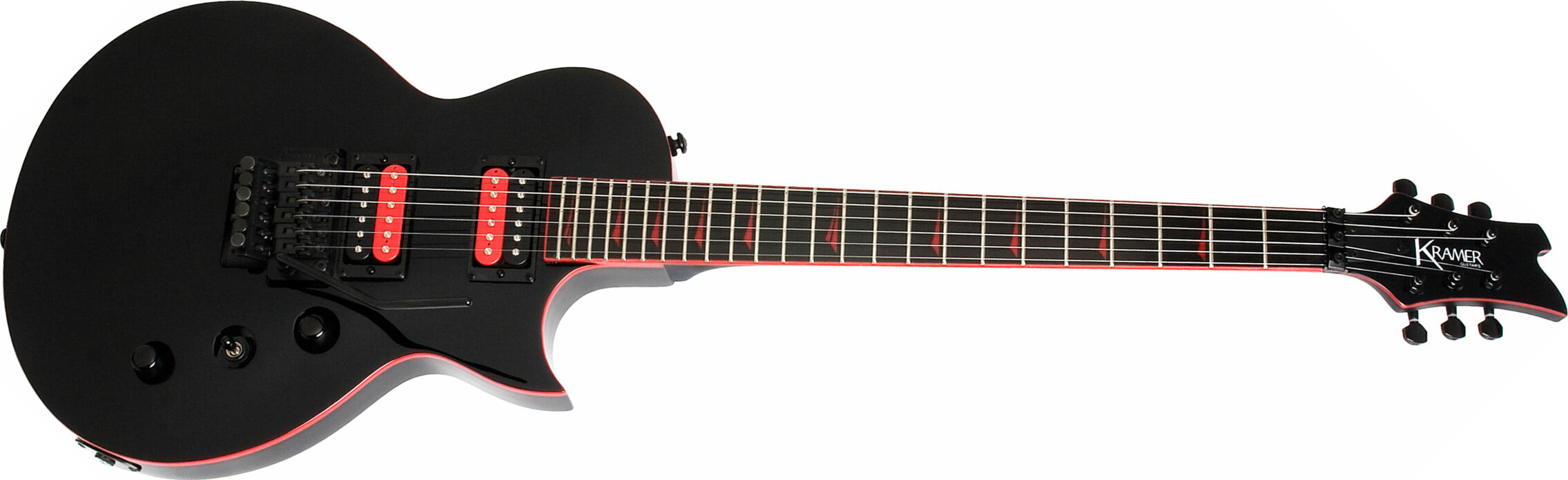 Kramer Assault 220 2h Fr Rw - Black Red Binding - Enkel gesneden elektrische gitaar - Main picture
