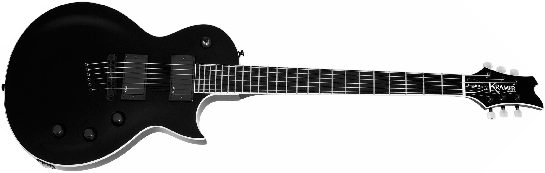 Kramer Assault Plus 2h Emg Ht Eb - Black - Enkel gesneden elektrische gitaar - Main picture