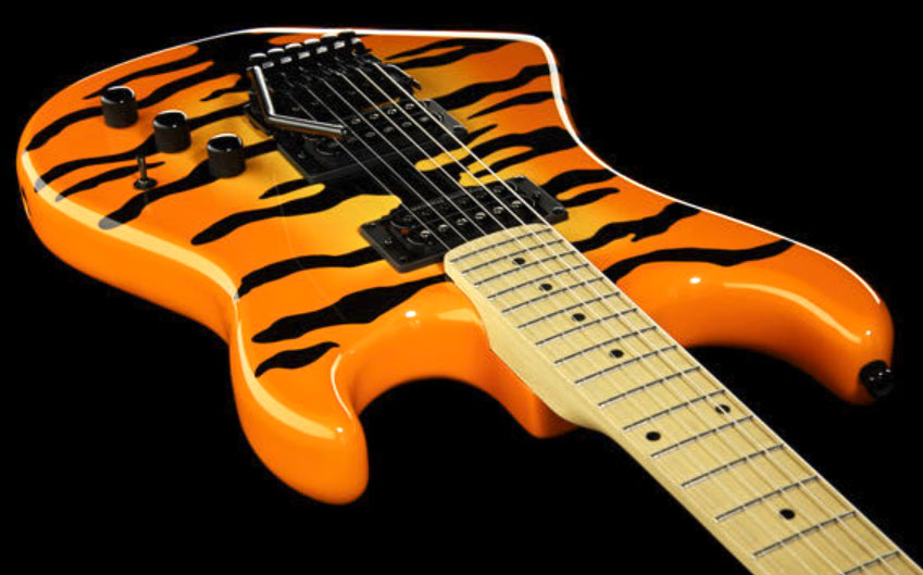 Kramer Pacer Vintage 2h Seymour Duncan  Fr Mn - Orange Burst Tiger - Elektrische gitaar in Str-vorm - Variation 2