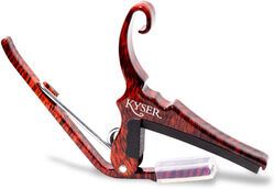 Capo Kyser Quick-Change KG6 Wood Deco Acoustic Guitar Capo - Rosewood Color