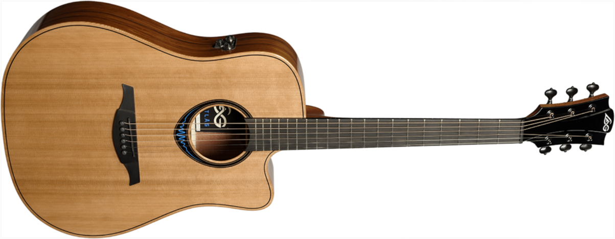 Lag Bluewave 2 Dreadnought Cutaway Smart Guitar - Naturel - Elektro-akoestische gitaar - Main picture