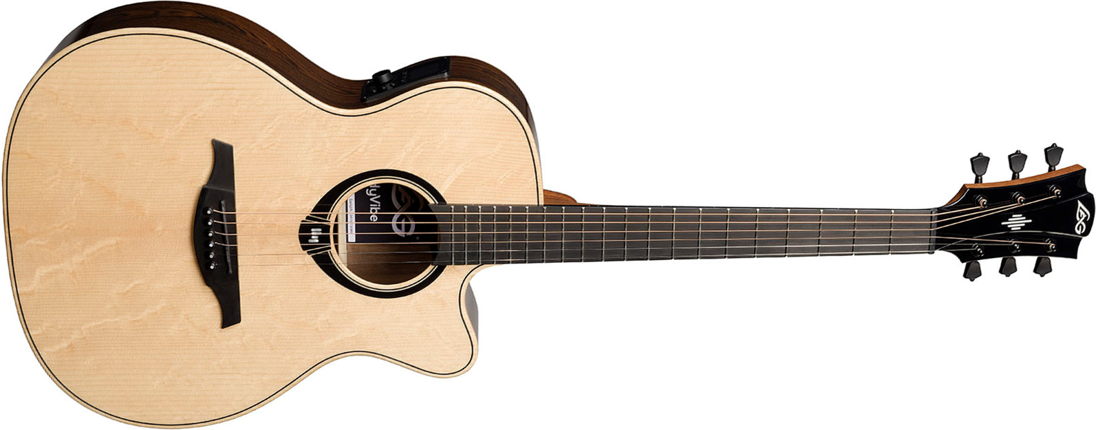 Lag Hv30ace Hyvibe H2 Auditorium Cw Epicea Bokote Bkbr - Natural - Folk gitaar - Main picture